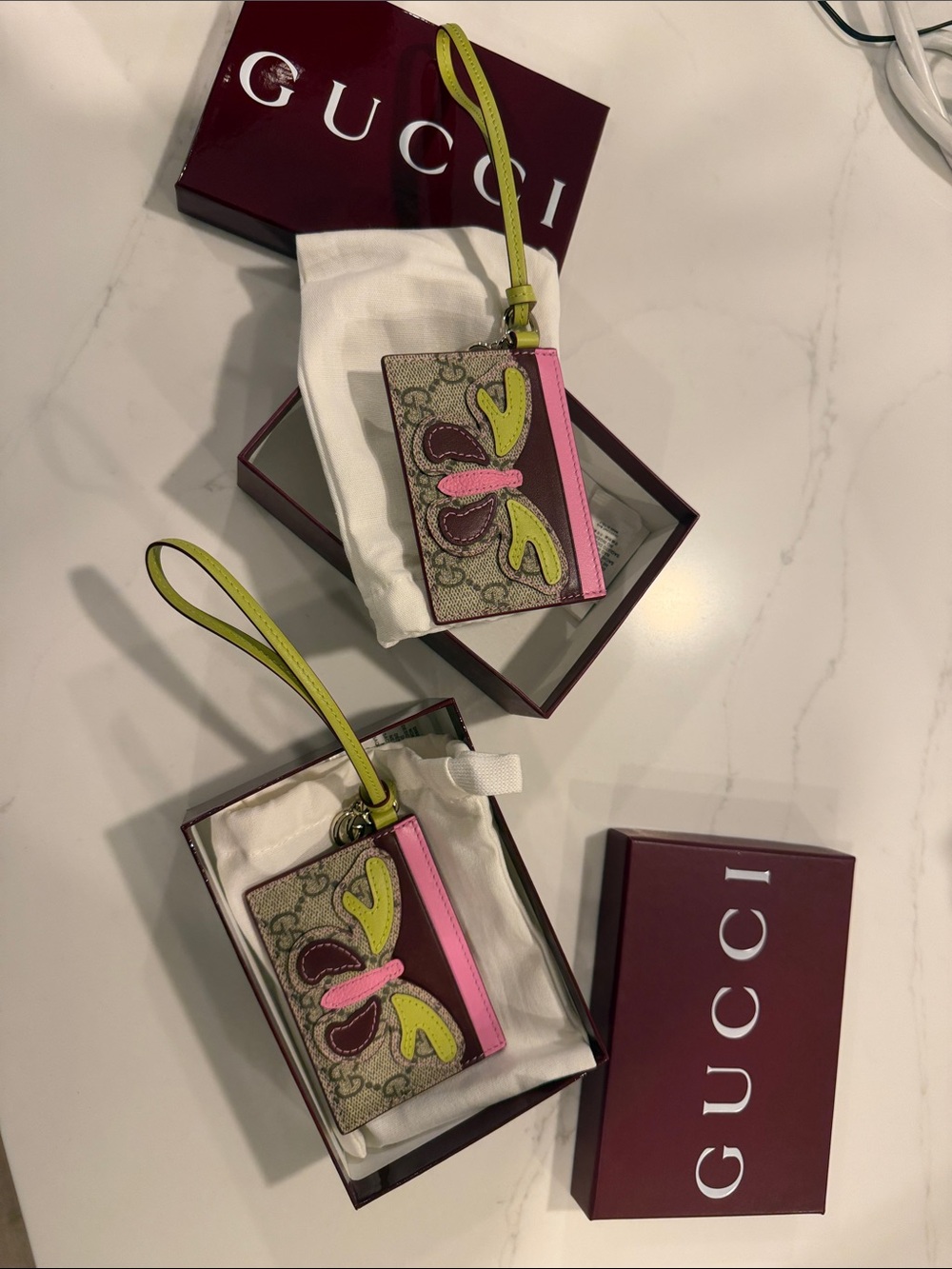 Gucci Butterfly Cardholder Wristlet